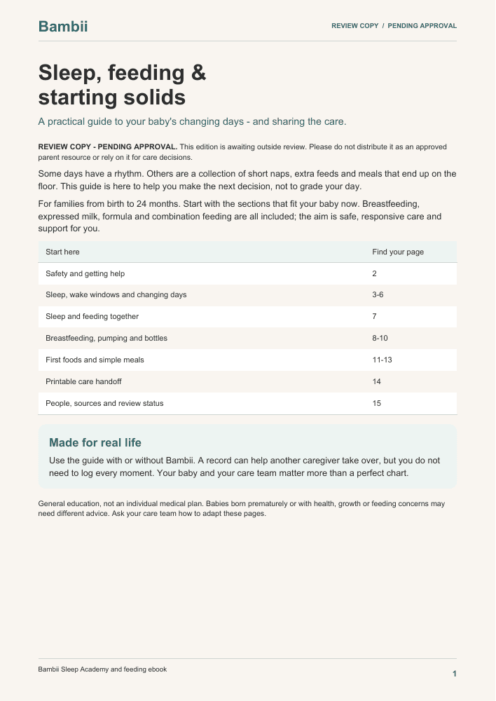 Bambii parent-guide review copy, pending approval