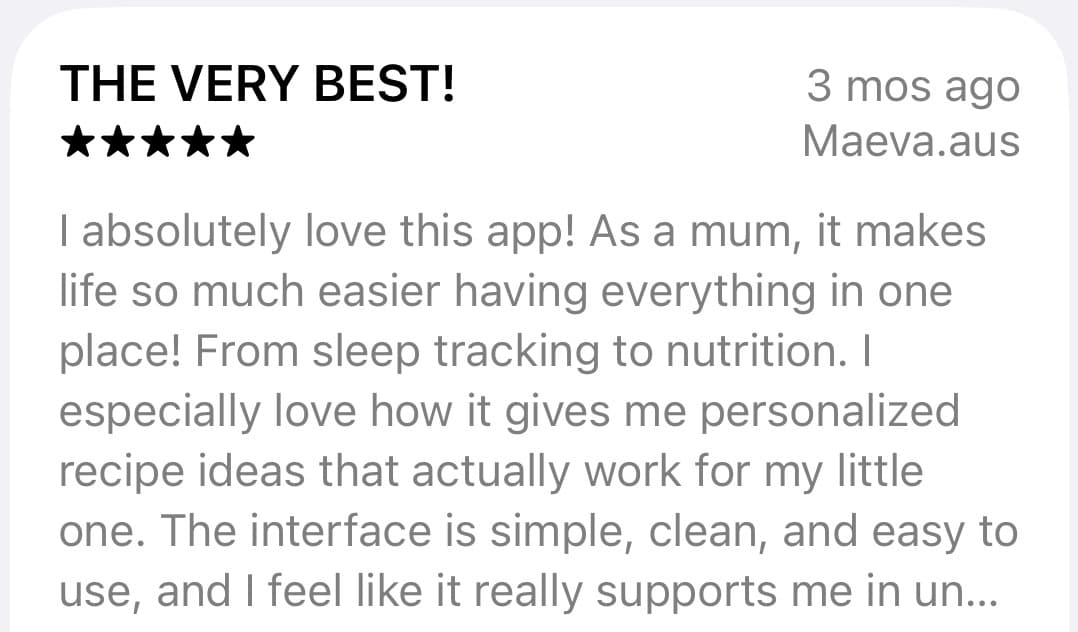 Five-star App Store review of Bambii