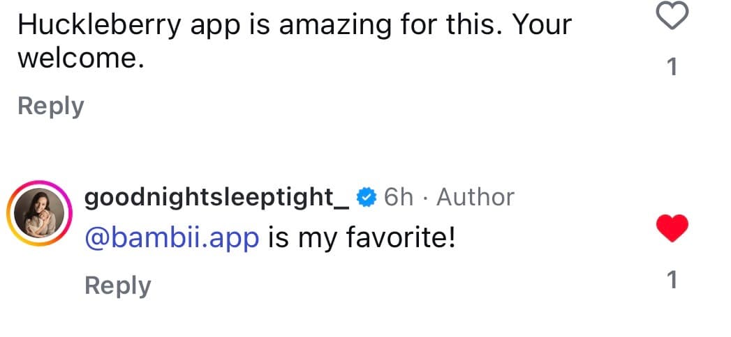 Instagram exchange — @bambii.app is my favorite!